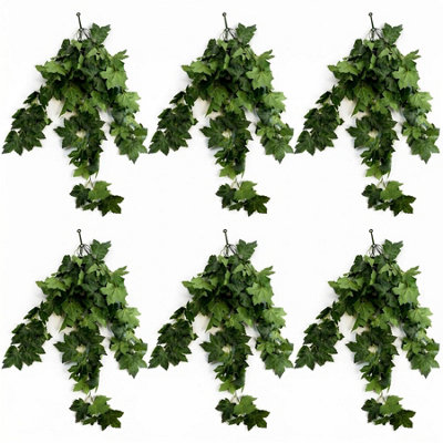 B&Q -  Pack Of 6 X 70Cm Artificial Trailing Grape Ivy Plant Faux Hanging FoliageGreen - Image 4