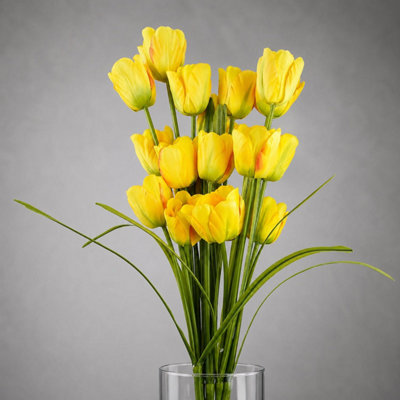Leaf Unisex Yellow Botanik 80Cm Artificial Flower Stems Pack Of 6 - Image 3