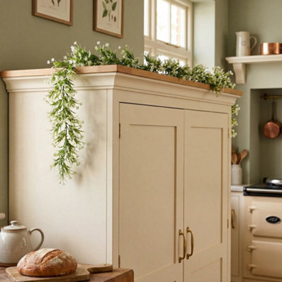 B&Q -  Artificial 170Cm White Flowering Greenery Garland Hanging Decoration
