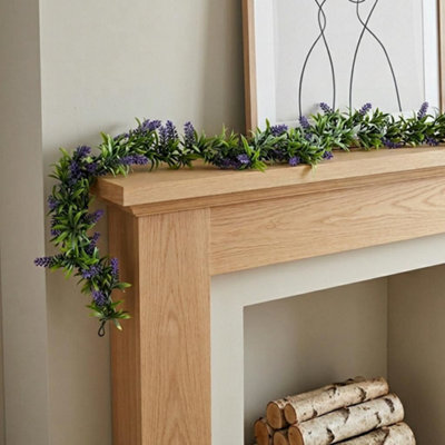 B&Q -  140Cm Artificial Lavender Greenery Garland Hanging Decoration Premium
