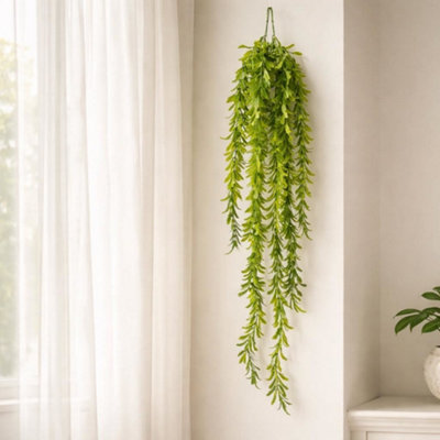 Leaf 80Cm Artificial Trailing Fern Hanging Plant Faux Greenery Vine from B&Q