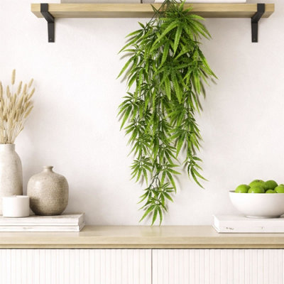 Leaf 80Cm Artificial Trailing Fern Plant Hanging Faux Greenery Vine from B&Q