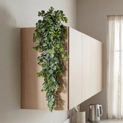 Leaf 75Cm Artificial Trailing Round Hanging Foliage Plant Bright Lime Green