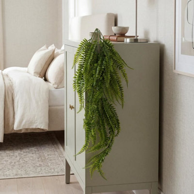 B&Q -  75Cm Artificial Trailing Fern Plant Hanging Faux Greenery Premium