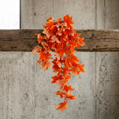 Leaf Artificial 70Cm Trailing Grape Ivy Plant Faux Hanging Foliage Orange from B&Q