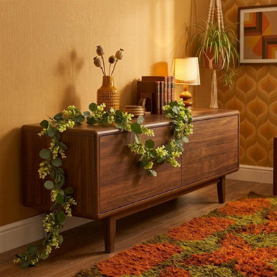 Leaf 160Cm Artificial Eucalyptus Garland Hanging Plant Faux Greenery Vine from B&Q