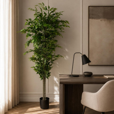 B&Q -  180Cm Artificial Ficus Tree Green Realistic Premium