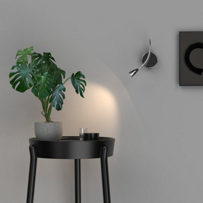 CGC Lighting Cgc Matilda Satin Nickel Adjustable Flexible Neck Led Rechargeable Magnetic Usb Reading Bedside Wall Light from B&Q