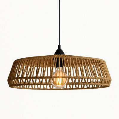 CGC Lighting Cgc Large 50Cm Natural String Round Woven Easy Fit Lampshade from B&Q