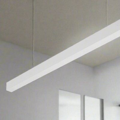 CGC Lighting Cgc Luna White Linear Led Suspended Ceiling Light Pendant 1.2M 4000K Natural White Led from B&Q