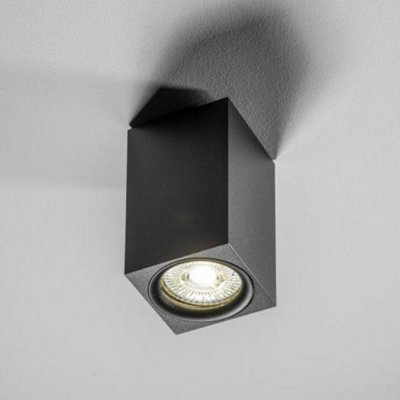 CGC Lighting Cgc Tipo Black Square Surface Mount Gu10 Ceiling Spotlight Downlight from B&Q