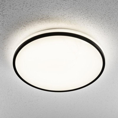 CGC Lighting Cgc Tula Black Trim Led Surface Mount Ceiling Light Bulkhead Ip44 White Opal 4000K from B&Q