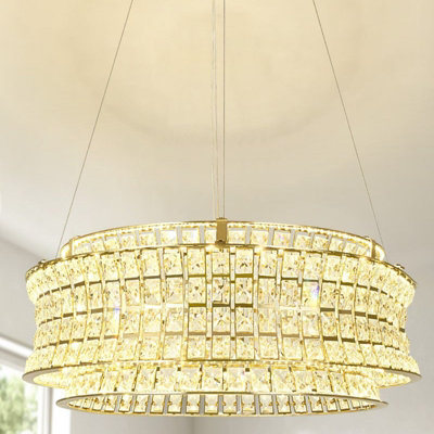 CGC Lighting Cgc Sasy Gold And Crystal Adjustable Ceiling Light Pendant from B&Q