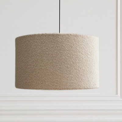 CGC Lighting Cgc Petra 30Cm Light Brown/taupe Boucle Ceiling Or Table Lamp Shade from B&Q
