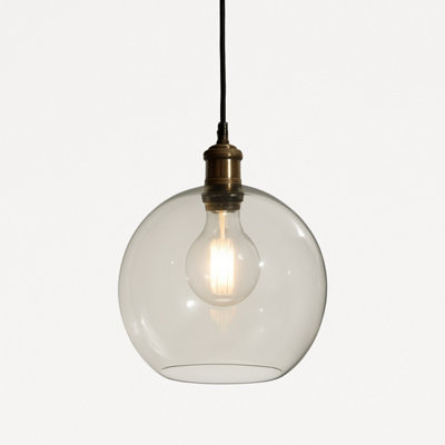 B&Q -  Cgc Gem Clear Glass Globe Lampshade - Image 3