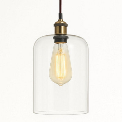CGC Lighting Cgc Marinda Clear Glass Cylinder Lampshade from B&Q