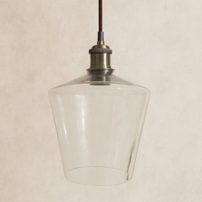 CGC Lighting Cgc Ella Clear Glass Cylinder Lampshade from B&Q