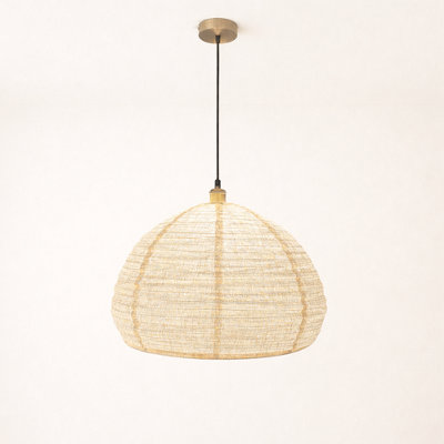 CGC Interiors Cgc Hester Oatmeal Linen Large Round Hand Made Lampshade from B&Q