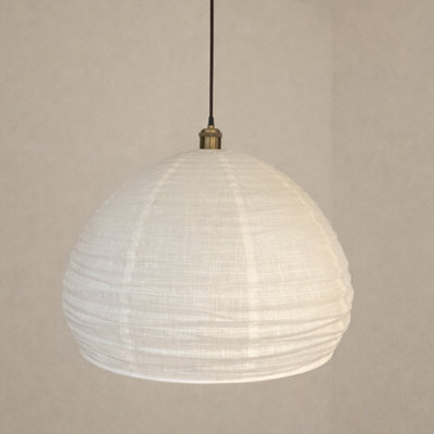 Cgc Interiors White Cgc Hester Linen Round Hand Made Lampshade Large B&Q