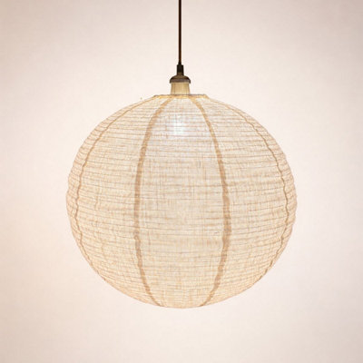 CGC Interiors Cgc Sybil Linen Large Round Globe Easy Fit Hand Made Lampshade from B&Q