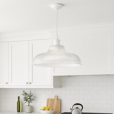 CGC Lighting Cgc Jacinta Xl Clear Glass Ribbed Extra Large Lampshade from B&Q