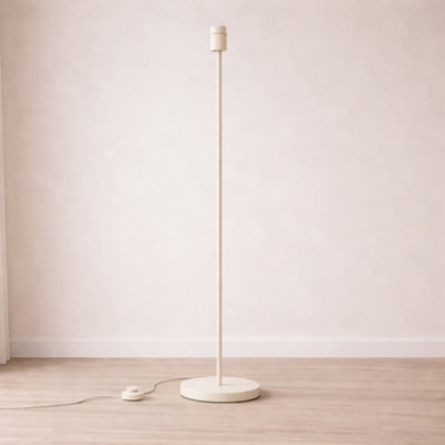 CGC Interiors Cgc Lena Off White Straight Floor Lamp from B&Q