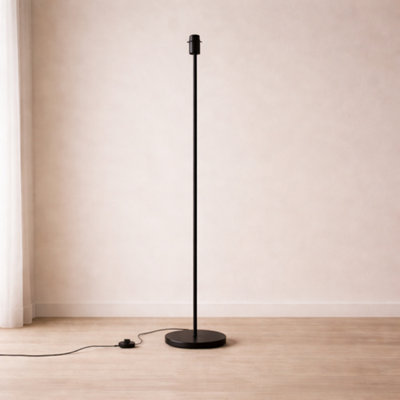 CGC Interiors Cgc Lena Matt Black Straight Floor Lamp from B&Q