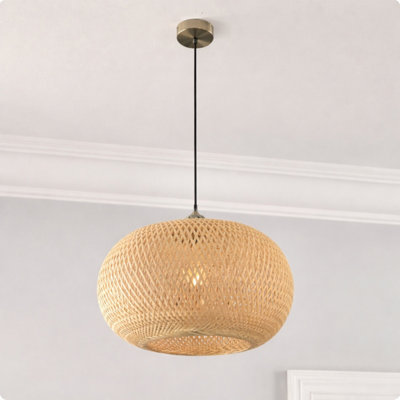 CGC Interiors Cgc Arden Bamboo Easy Fit Hand Made Lampshade from B&Q
