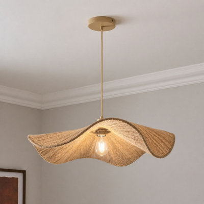 CGC Interiors Cgc Virelle Large 60Cm Hand Made Hemp String Easy Fit Lampshade from B&Q