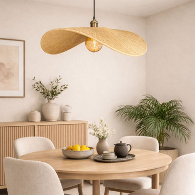 CGC Interiors Cgc Paloma Large 60Cm Hand Made Hemp String Easy Fit Lampshade from B&Q
