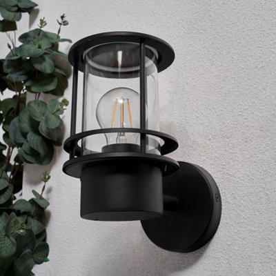 CGC Lighting Cgc Kofi Black Outdoor Wall Lamp Light With Clear Diffuser from B&Q