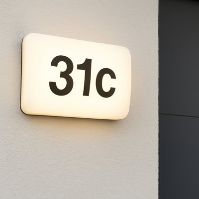 CGC Lighting Cgc Outdoor House Number Black Led Slim Wall Light from B&Q