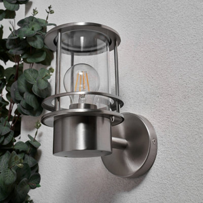 CGC Lighting Cgc Kofi Stainless Steel Outdoor Wall Lamp Light With Clear Diffuser from B&Q