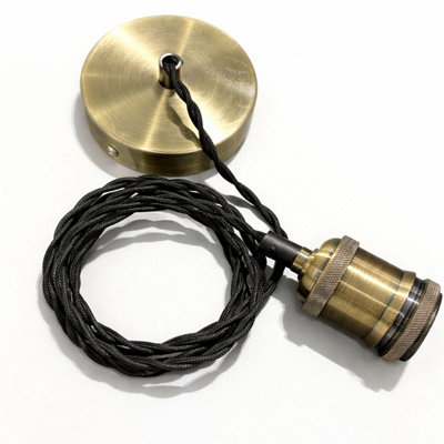 CGC Interiors Cgc Lacey Twisted 1.5M Adjustable E27 Ceiling Cable Pendant And Matching Ceiling Rose from B&Q