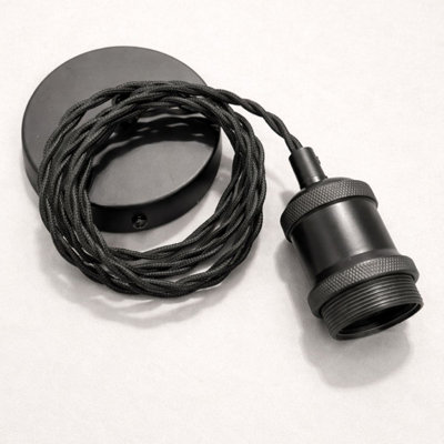 CGC Interiors Cgc Lacey Twisted 1.5M Adjustable E27 Ceiling Cable Pendant And Matching Ceiling Rose from B&Q