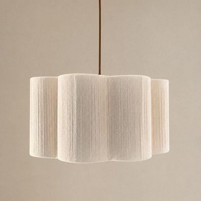 CGC Interiors Cgc Caterina Scalloped Cream Fine String Drum Lampshade Large 40Cm from B&Q