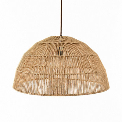CGC Interiors Cgc Thalia Natural Woven String 50Cm Dome Lampshade Hand Made Easy Fit from B&Q