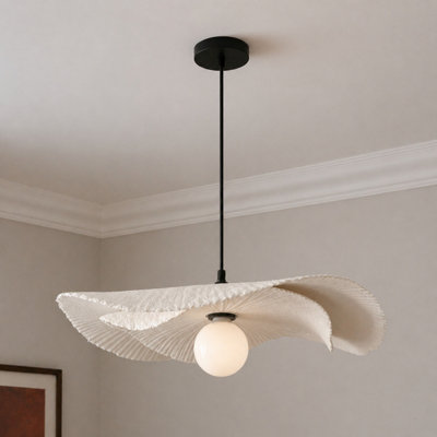 CGC Interiors Cgc Tallulah Duo Two Layer 60Cm And 45Cm Paper Wave Easy Fit Lampshade from B&Q