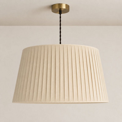 CGC Lighting Ceiling Lampshade Large Indoor Cotton Pleated Hanging 50cm - Image 3