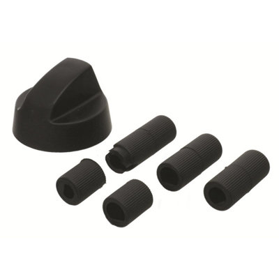 B&Q -  Black Knob With Five Adapters For SamsungHisenseHaier Ovens