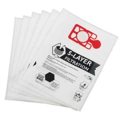 Reliapart Hepa Microfibre Dust Bags For Phoenix Jvc225Jvr225Nb200604015 (Pack Of 5) from B&Q