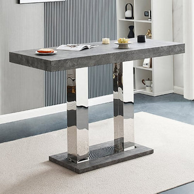 Furniture in Fashion Caprice Wooden Bar Table Rectangular Large In Concrete Effect from B&Q