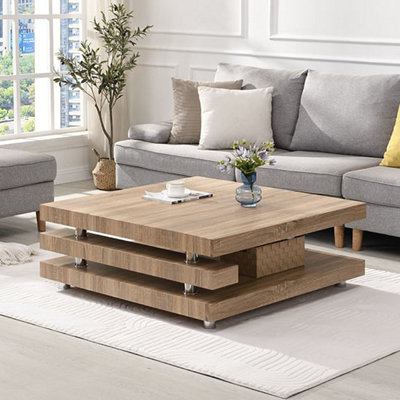 Furniture in Fashion Borneo Wooden Coffee Table Square In Sanremo Oak from B&Q