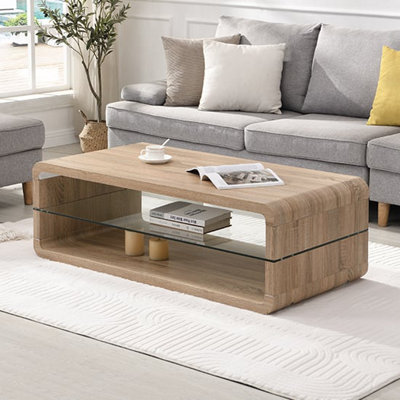 Furniture in Fashion Xono Wooden Coffee Table With Shelf In Sanremo Oak from B&Q