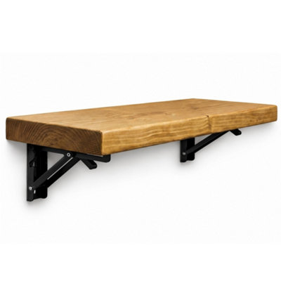 Mkgt Rustic Folding Wall Mounted Breakfast Bar Table Rustic Pine 60Cm from B&Q