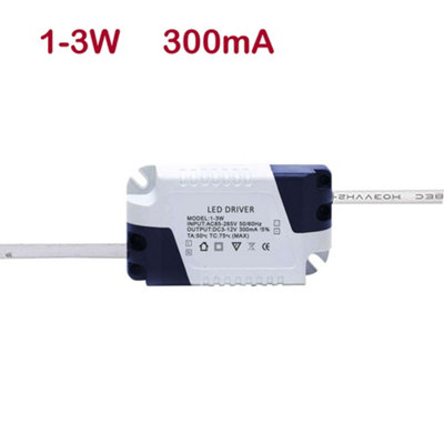 1-3W Constant Current Led Driver300Ma Ip20 Rated Constant Current  Led Driver TransformerConverts Ac85-265V Into Dc3-12V. from B&Q