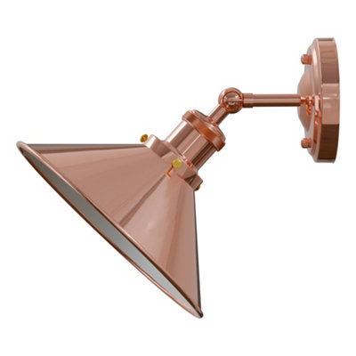  - Modern Vintage Retro Industrial Wall Sconce Light 22Cm Metal Wall Lamp Adjustable Swing Arm Stylish Lighting For Bedroom Office