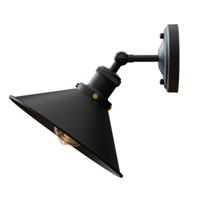  - Modern Vintage Retro Industrial Wall Sconce Light 22Cm Metal Wall Lamp Adjustable Swing Arm Stylish Lighting For Bedroom Office