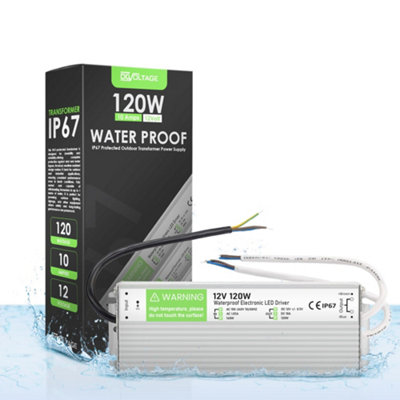 12V 120W Ip67 Waterproof Electronic Led Driver Ac 90- 250 V Transformer Constant Voltage Power Supply Led Driver from B&Q