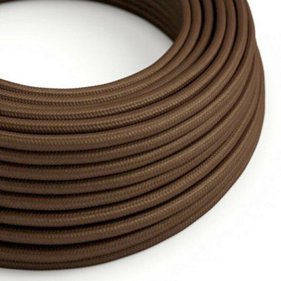 1M 2 Core Round Fabric Cable Electrical Wire Textile Braided Vintage Flex Cord For Diy Lamp Pendant Light Lighting Appliances from B&Q